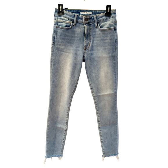 Sam Edelman The Stiletto Jeans 27 High Rise Skinny Ankle Frayed Hem - Picture 1 of 7